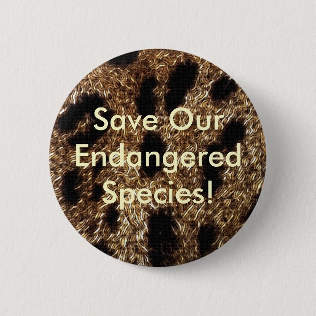 BIG CAT Endangered Species Series Pinback Button (Front)