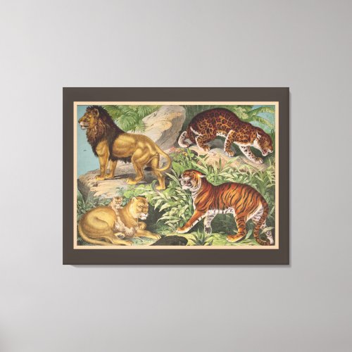 Big Cat Lions Tigers Leopards Animals Print