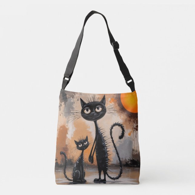 Big Cat Little Cat Halloween  Tote (Back)