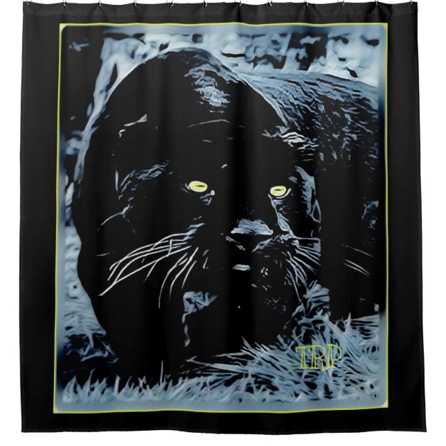 Big Cat Models: Boss Black Panther 01-02 Shower Curtain (Front)