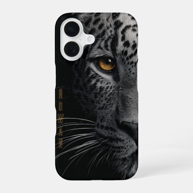Big Cat’s Amber Eye – Customizable iPhone Case (Back)