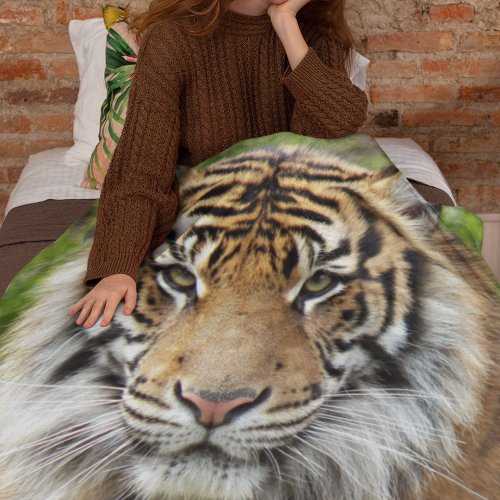 Big Cat Sumatran Tiger Fleece Blanket