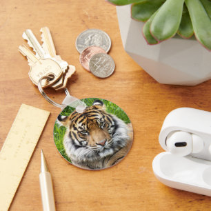 Big Cat Sumatran Tiger Photo Keychain