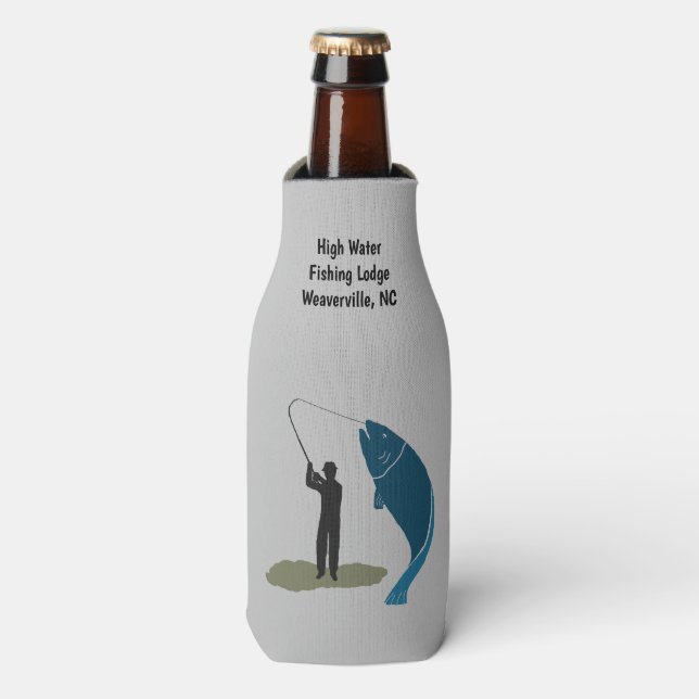 Big Catch Customizable Fisherman's Bottle Cooler (Bottle Front)