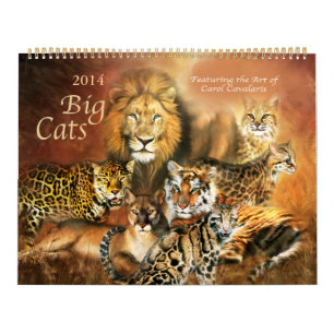 Big Cats Art Calendar 2014