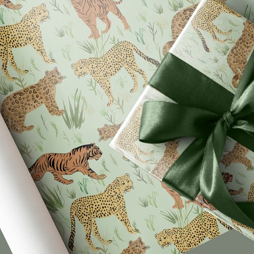 Big Cats In The Grass Wrapping Paper