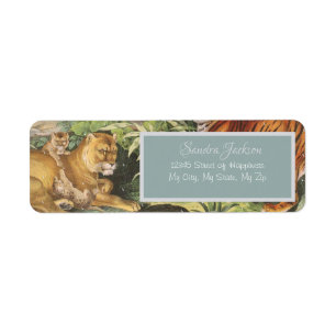 Big Cats Lion Tiger etc, jungle gender-neutral Bab Label