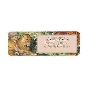 Big Cats Lion Tiger etc, jungle gender-neutral Bab Label