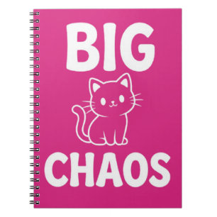 Big Chaos Cat Cute Black Cat Funny Cat Lover Notebook