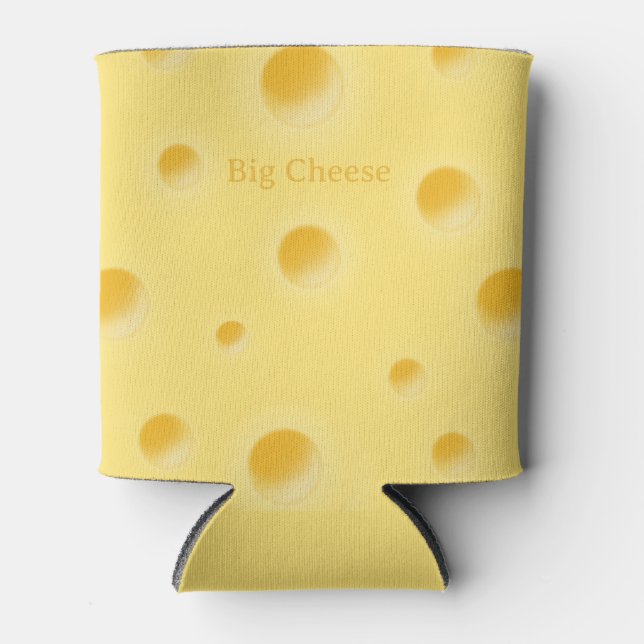 Big Cheese Holey Swiss Cheese Personalized Can Cooler (Front)