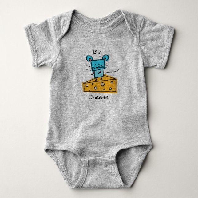Big Cheese - Mouse Takes the Cheese Baby Bodysuit (Front)