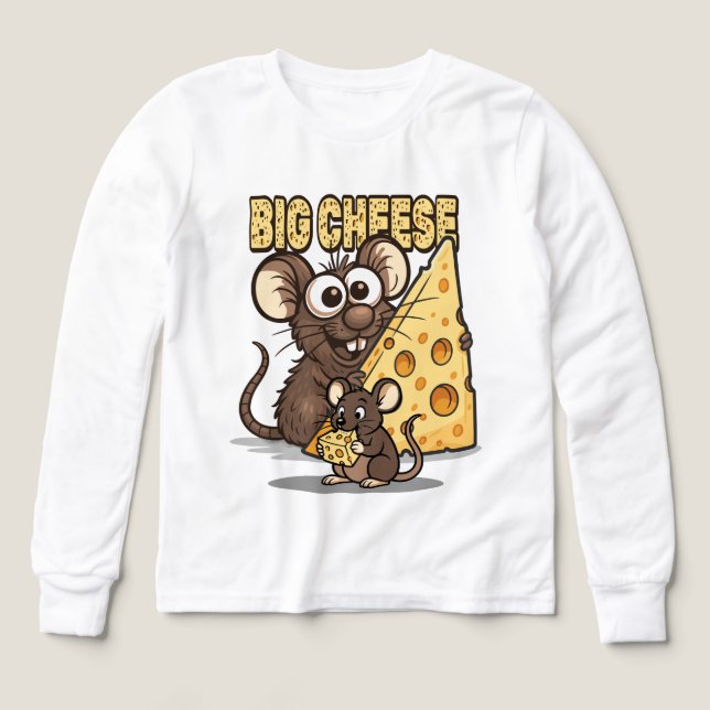 BIG CHEESE Quote – Fun Bold Humor and Confidence Tri-Blend Shirts (Design Front)