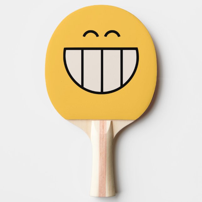 Big Cheesy Grin Table Tennis Racket Ping-Pong Paddle (Front)