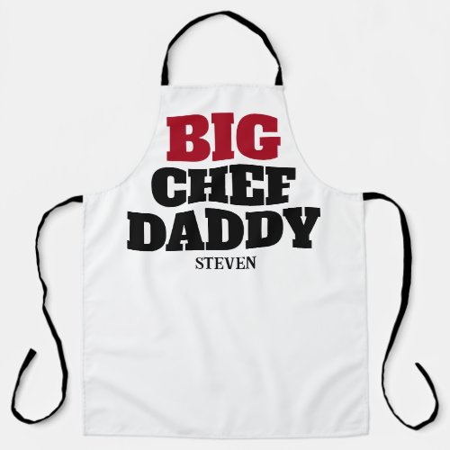 Big Chef Daddy Funny Quote Personalized Cooking Apron
