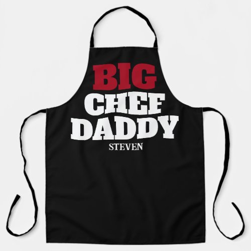 Big Chef Daddy Funny Quote Personalized Grilling Apron