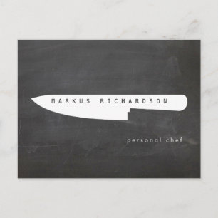 Big Chef Knife Logo 2 Chef, Catering Postcard