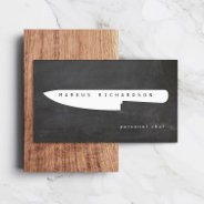Big Chef Knife Logo 2 For Personal Chef, Catering Business Card at Zazzle