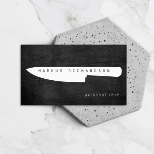 Big Chef Knife Logo 3 for Personal Chef, Catering Business Card