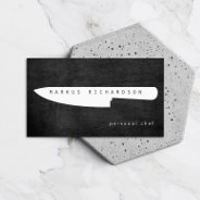Big Chef Knife Logo 3 For Personal Chef, Catering Business Card at Zazzle