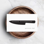 Big Chef Knife Logo For Personal Chef, Catering Business Card at Zazzle