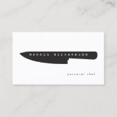 Big Chef Knife Logo for Personal Chef, Catering Business Card (Front)