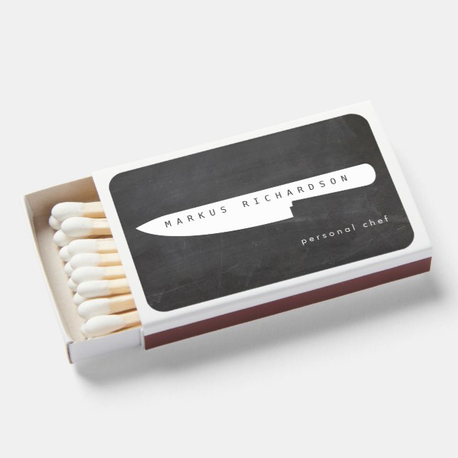 Big Chef Knife Logo Matchboxes (Front Open)