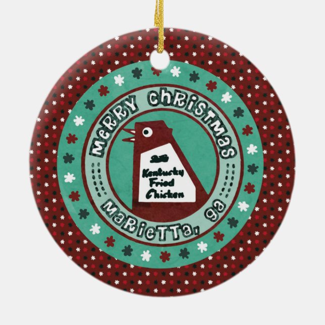 Big Chicken Christmas Ornament (Back)