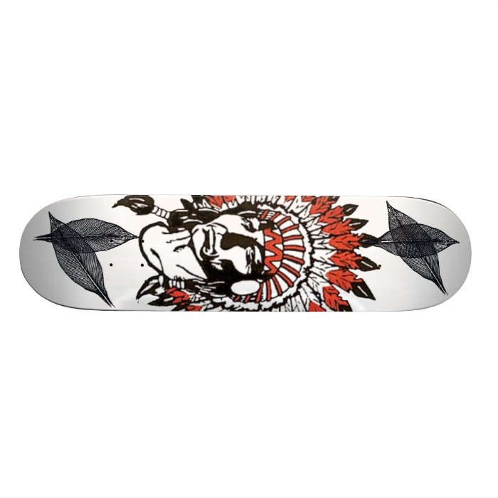 Big Chief Feather Design Skateboard