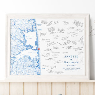 Big Chill Beach Club Wedding Guest Book Poster