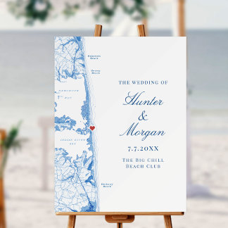 Big Chill Beach Club Wedding Welcome Sign