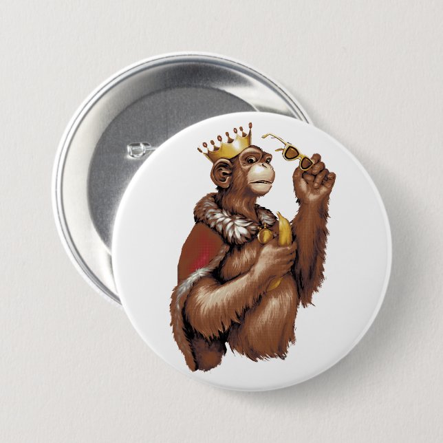 Big Chimpin' Pinback Button (Front & Back)
