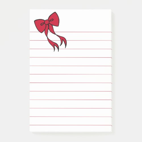 Big Christmas Bow Post It Notes Gift