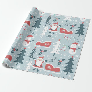 BIG Christmas Santa Claus  Pattern Wrapping Paper