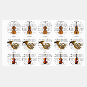 Big Christmas Sheet Music & Instruments Labels
