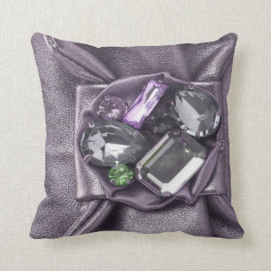 Big Chunky Purple Faux Jeweled Mojo Pillow