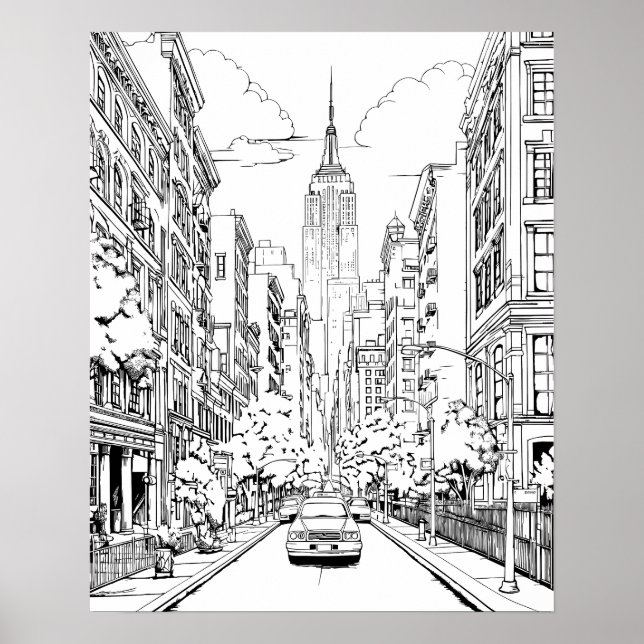 Big City Coloring Poster (Front)