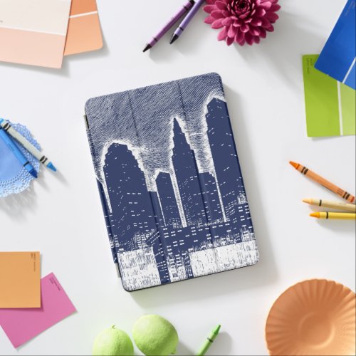 Big City Night Lights cityscape skyline iPad Air Cover