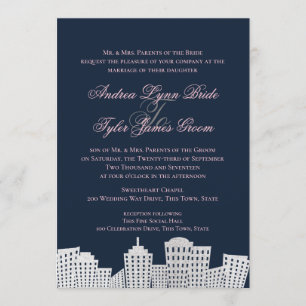 Big City Silhouette Wedding Invitation