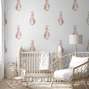 Big Classic Pink Peter the Rabbit Woodland Wallpaper