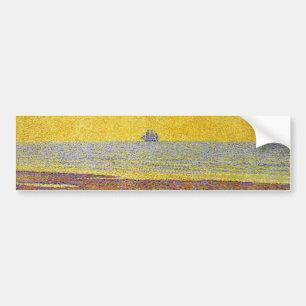 Big Clouds (Yellow Sky) (Elegant Landscape) Bumper Sticker
