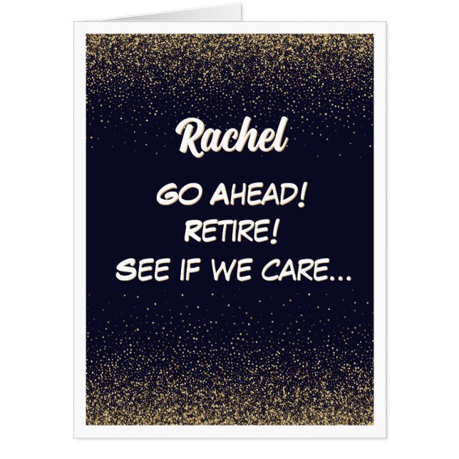 Big! Co-worker Personalized Retirement Card (Front)