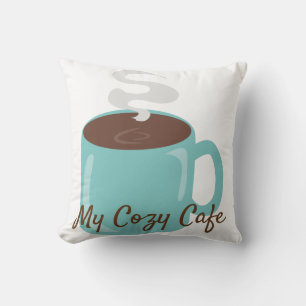 Big Coffee Cute Art Fun Cuppa Joy  Throw Pillow