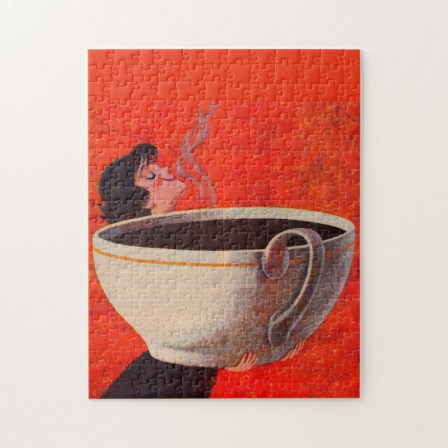 big coffee drinker jigsaw puzzle (Vertical)