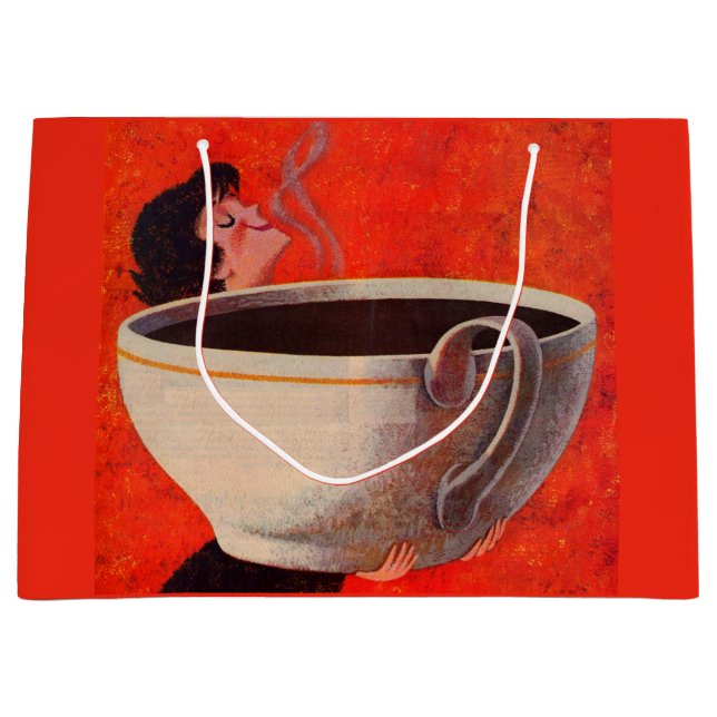 big coffee drinker large gift bag (Front)