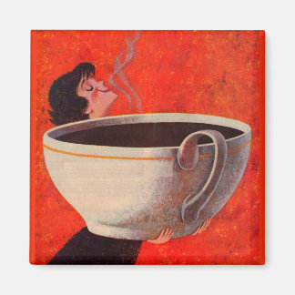 big coffee drinker magnet