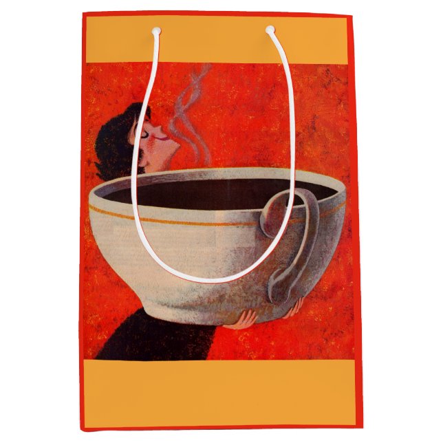 big coffee drinker medium gift bag (Front)