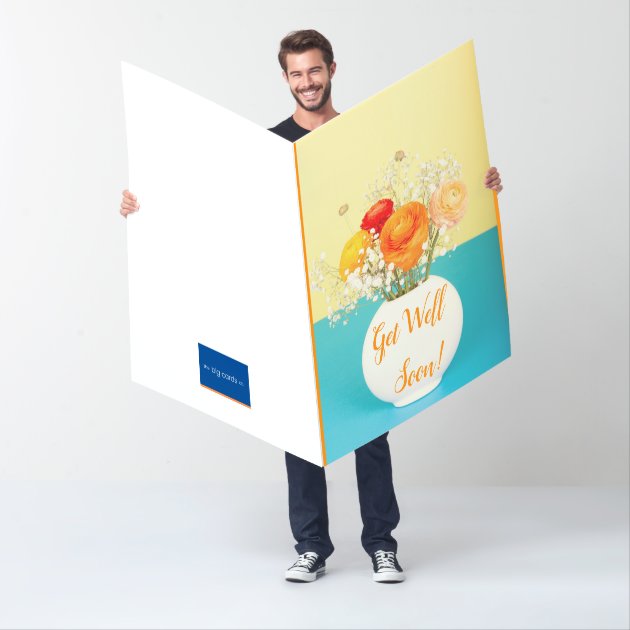 Doodlecards Get Well Card Flower Bouquet And Present - UK