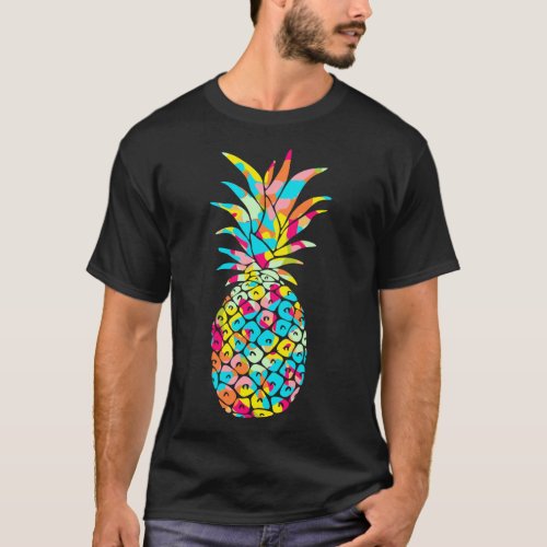Big Colorful Fruit Pineapple Fun Tropical Fruit Su T_Shirt