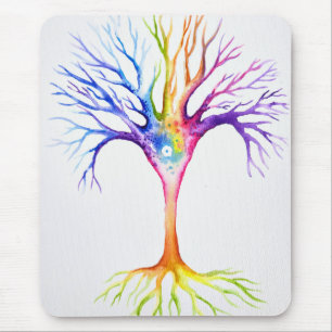 Big colorful neuronal tree mouse pad