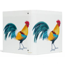 Big Colorful Rooster Avery Binder